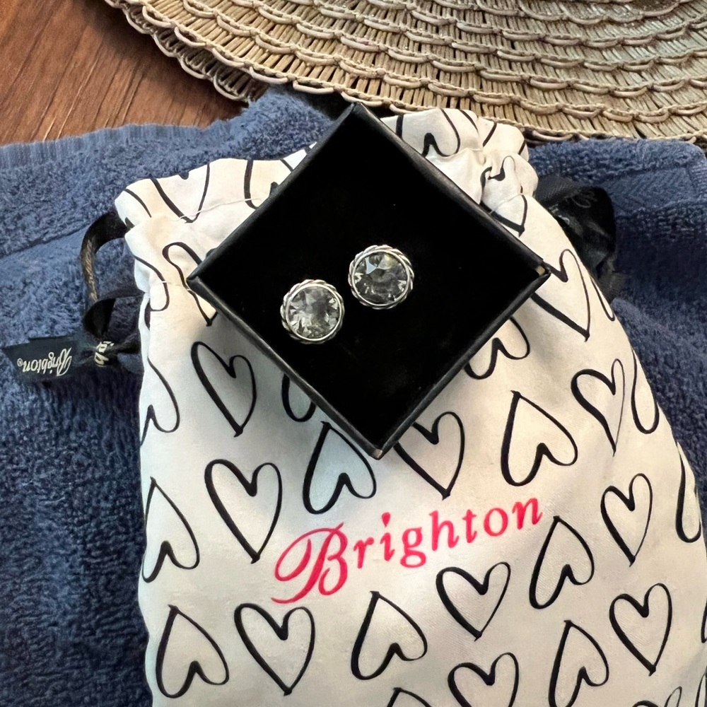 Brighton Silver and Grey Post Earrings